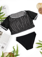 купальник раздельный 3 в 1 пляжный кроп топ парео