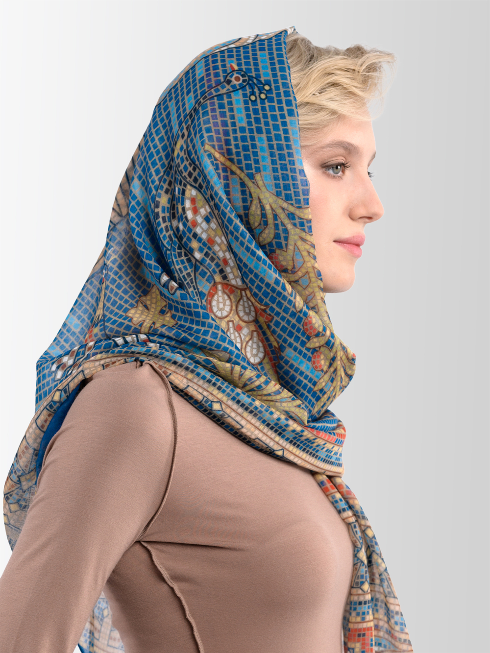 Палантин «Мозаика Херсонеса» 100% хлопок