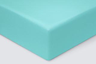 Простыня на резинке Моноспейс бирюзовая