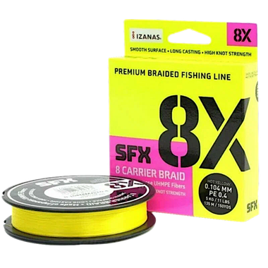 Шнур Sufix SFX 8X жёлтый 135м -