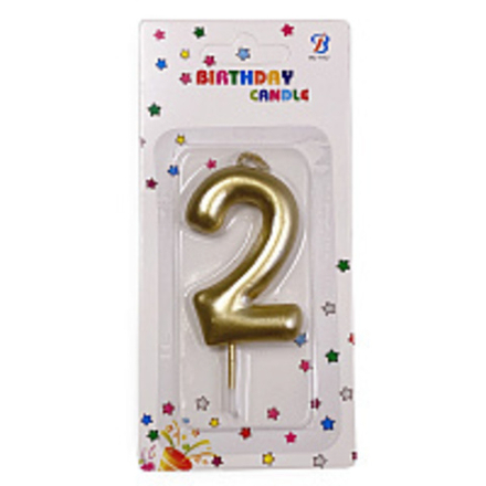 Свеча д/торта 6см Цифра 2