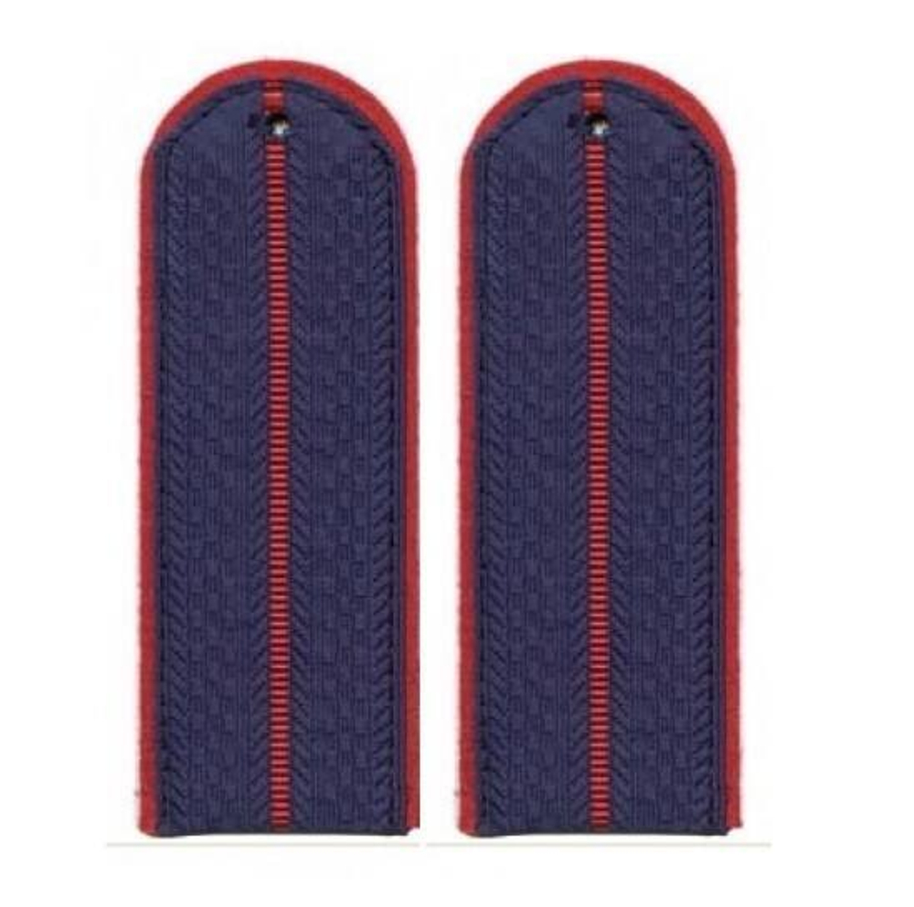 Погоны темно-синие с красным кантом 1 красный просвет Полиция (ОВД)