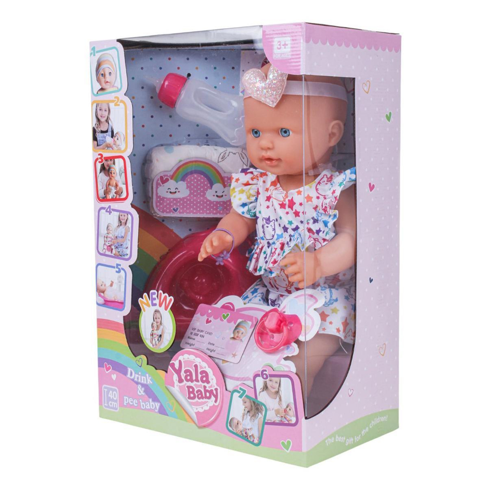 Пупс функциональный с аксессуарами, короб. YL1962I