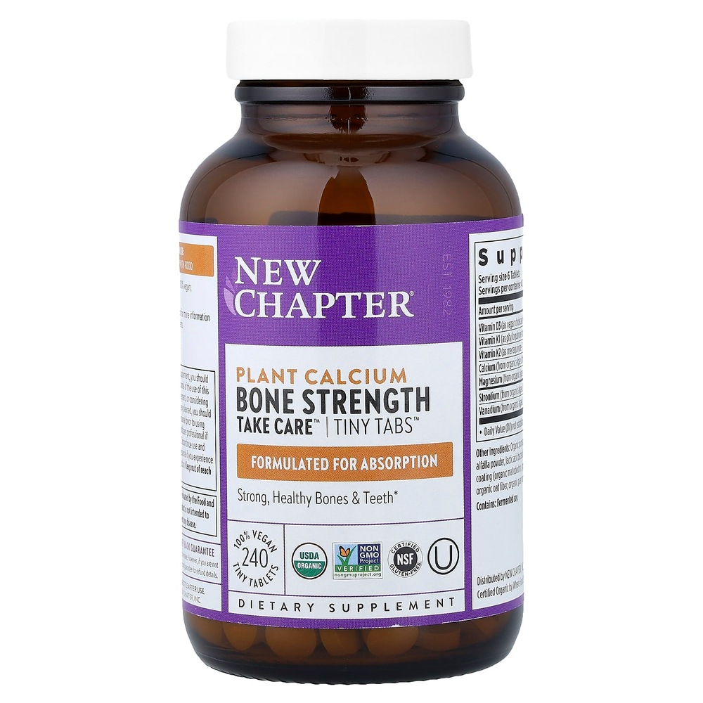 New Chapter, растительный кальций, Bone Strength Keep Care™, 240 веганских крошечных таблеток