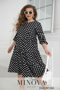Платье 2504-черный Minova