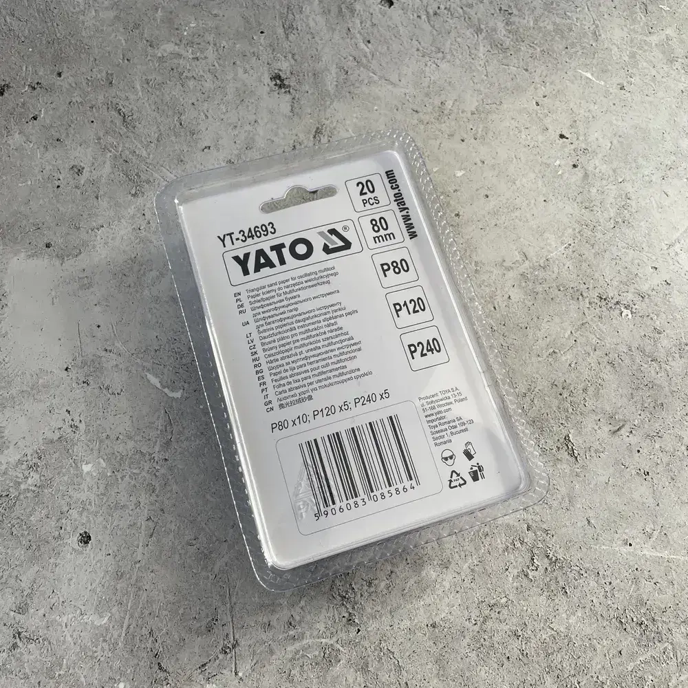 Бумага шлифовальная для реноватора 20 штук (дерево, металл, керамика), P80, P120, P240