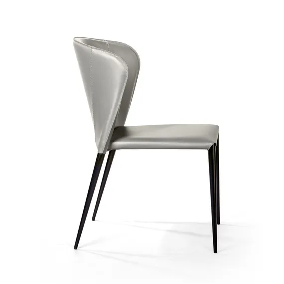 Стул Albert серо-коричневая кожа