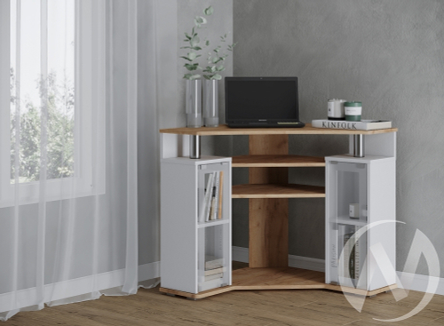 Тумба ТВ 044(2у) (дуб крафт золотой/белый)