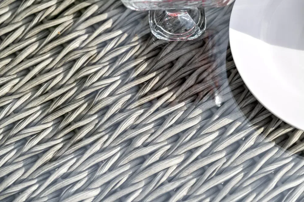 "Капучино" лаунж-зона из искусственного ротанга (гиацинт), цвет серый