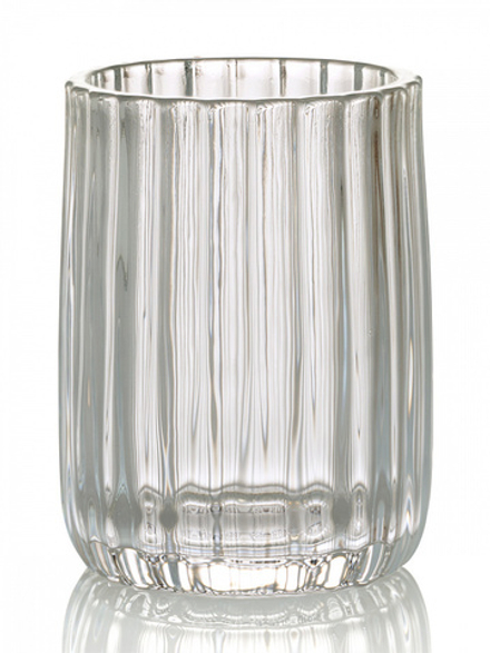 Стакан для зубных щёток DeNASTIA Граненое стекло, прозрачный