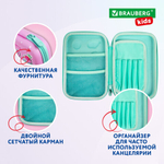 Пенал BRAUBERG KIDS большой удобный с откидной планкой, EVA, 22х15х4 см, "Unicorn dreams"