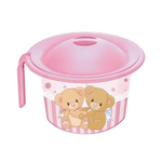 Горшок детский "Кроха" с крышкой и декором цвет в ассортименте