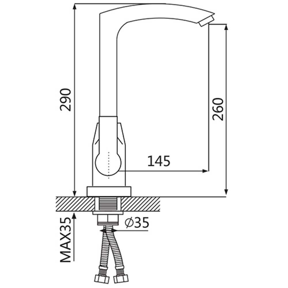 Смеситель для кухни Oute T14 T1413B