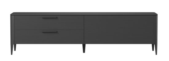 Тумба Type oak под ТВ 2 ящика откидная дверь (черный)