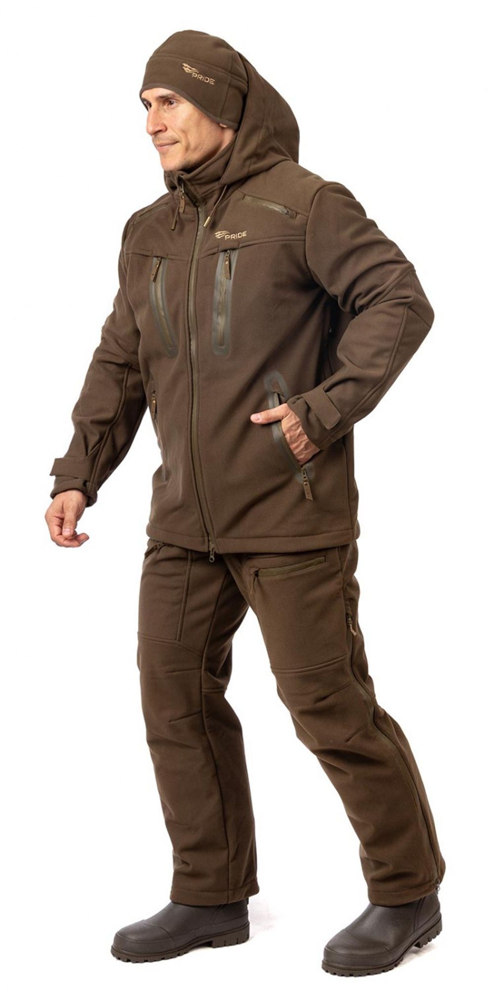 Костюм демисезонный Wolf Hunt-Shell коричневый PRIDE