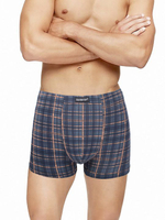 Хлопковые боксеры в клетку (Размер: XL) (Цвет: темно-серый)