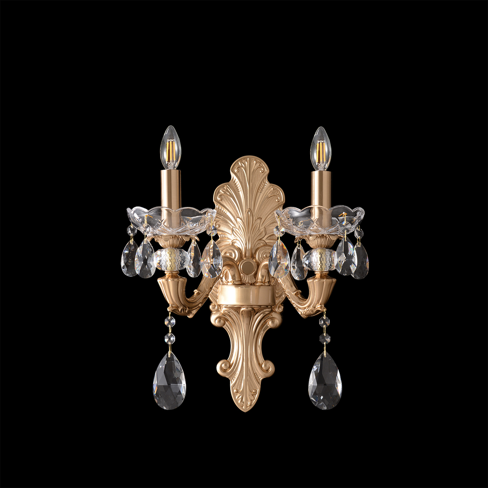 Бра Crystal Lux ELIZABETH AP2 BRASS