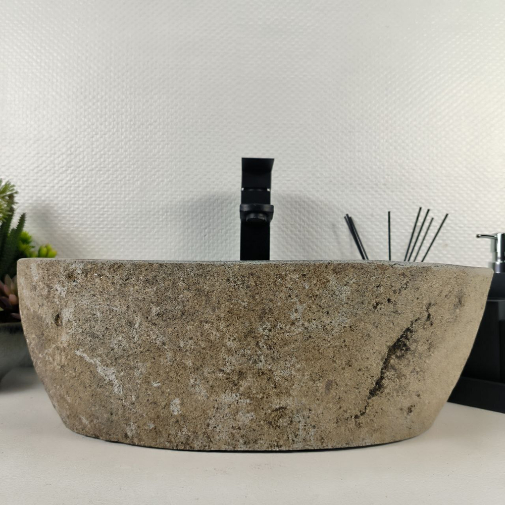 Раковина из речного камня RS-64937 49*30*16 0856