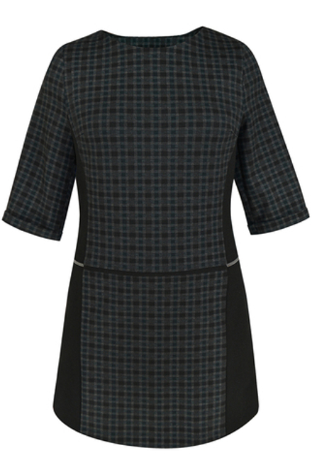 Платье-туника 1054Ла, Бирюз.клетка #224БрК211054Ла