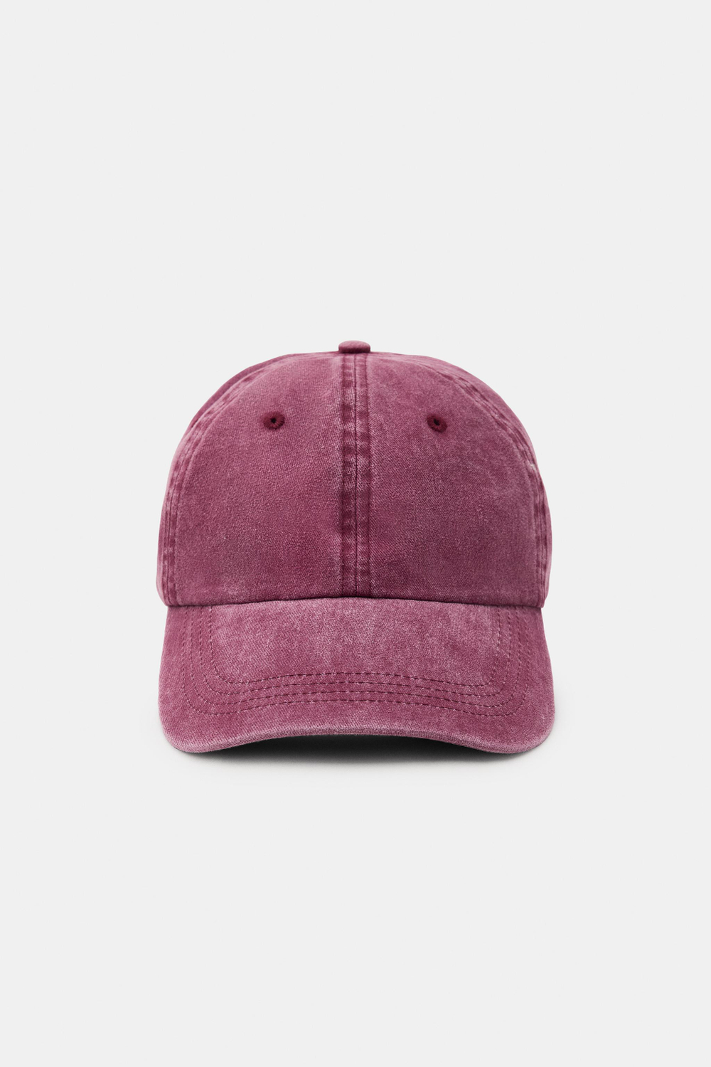 ZARA ОДНОТОННАЯ КЕПКА ИЗ САРЖИ, ТЕМНО-РОЗОВЫЙ