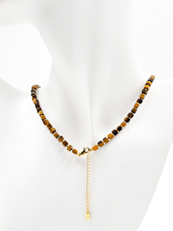 Чокер на шею из камня тигровый глаз