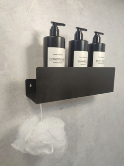 Полка настенная прямая черная MetaDec Side 30см