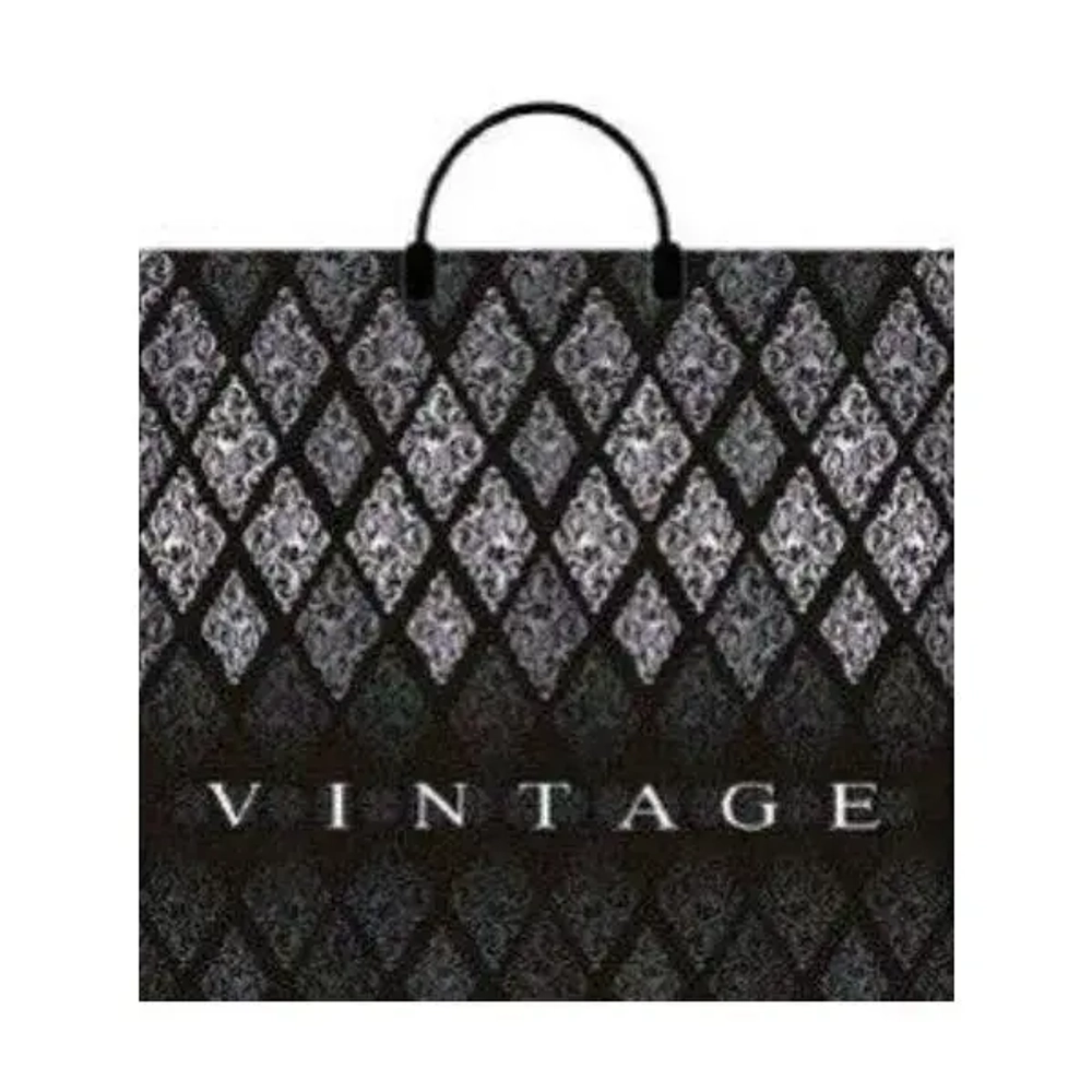 Пакет ПЭ с пластмассовыми ручками 38+3см(Винтаж) Артпласт (х10/ (комплект 10 шт)