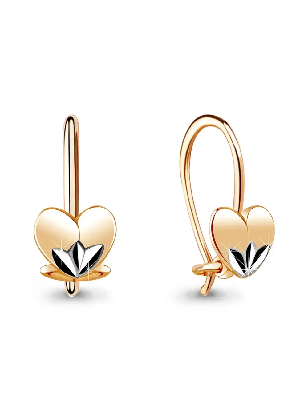 Детские серьги из золота 585 пробы