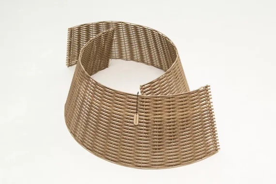 Корзина под елку Премиум Царская Лоза 87 см., разборная, чайное дерево, ЕлкиТорг (87-221)