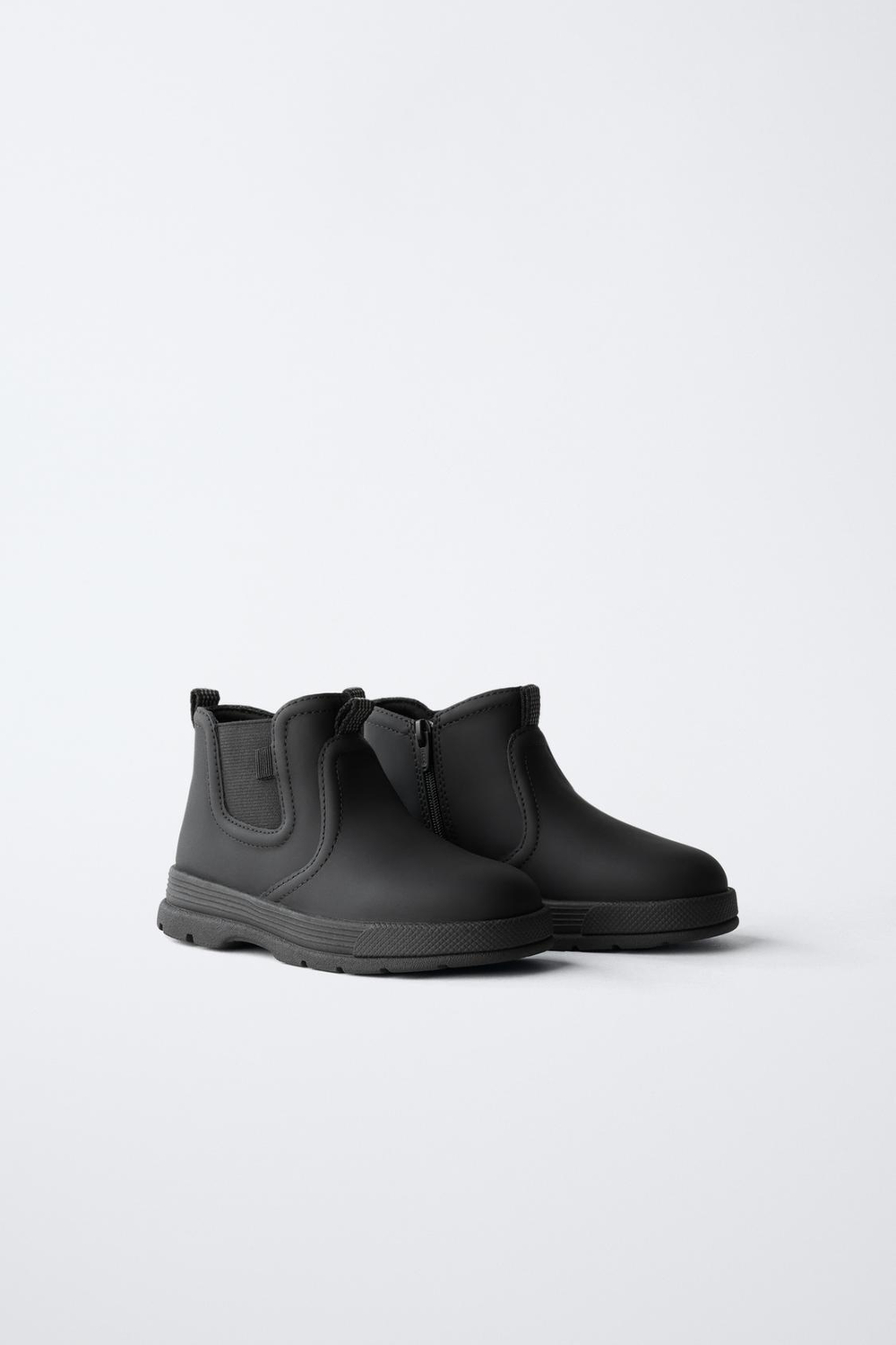 ZARA РЕЗИНОВЫЕ БОТИНКИ, ЧЕРНЫЙ