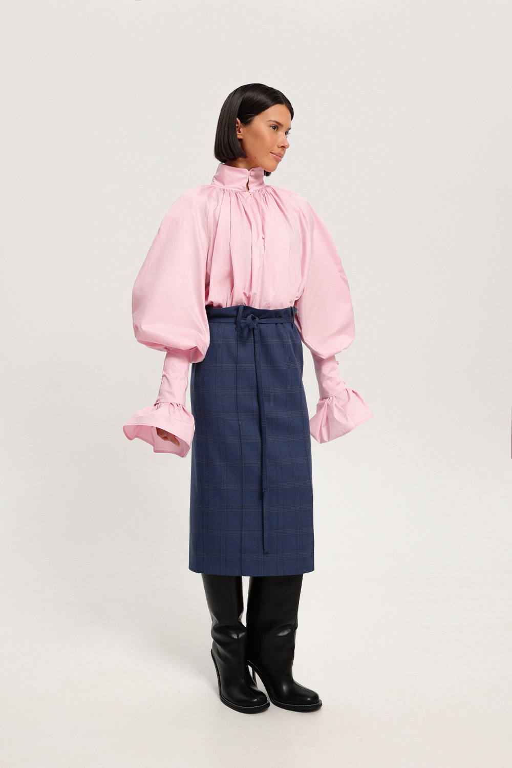 Блуза со съёмными манжетами