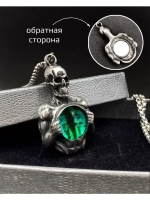 Подвеска Скелет со Всевидящим Оком на длинной цепочке Череп