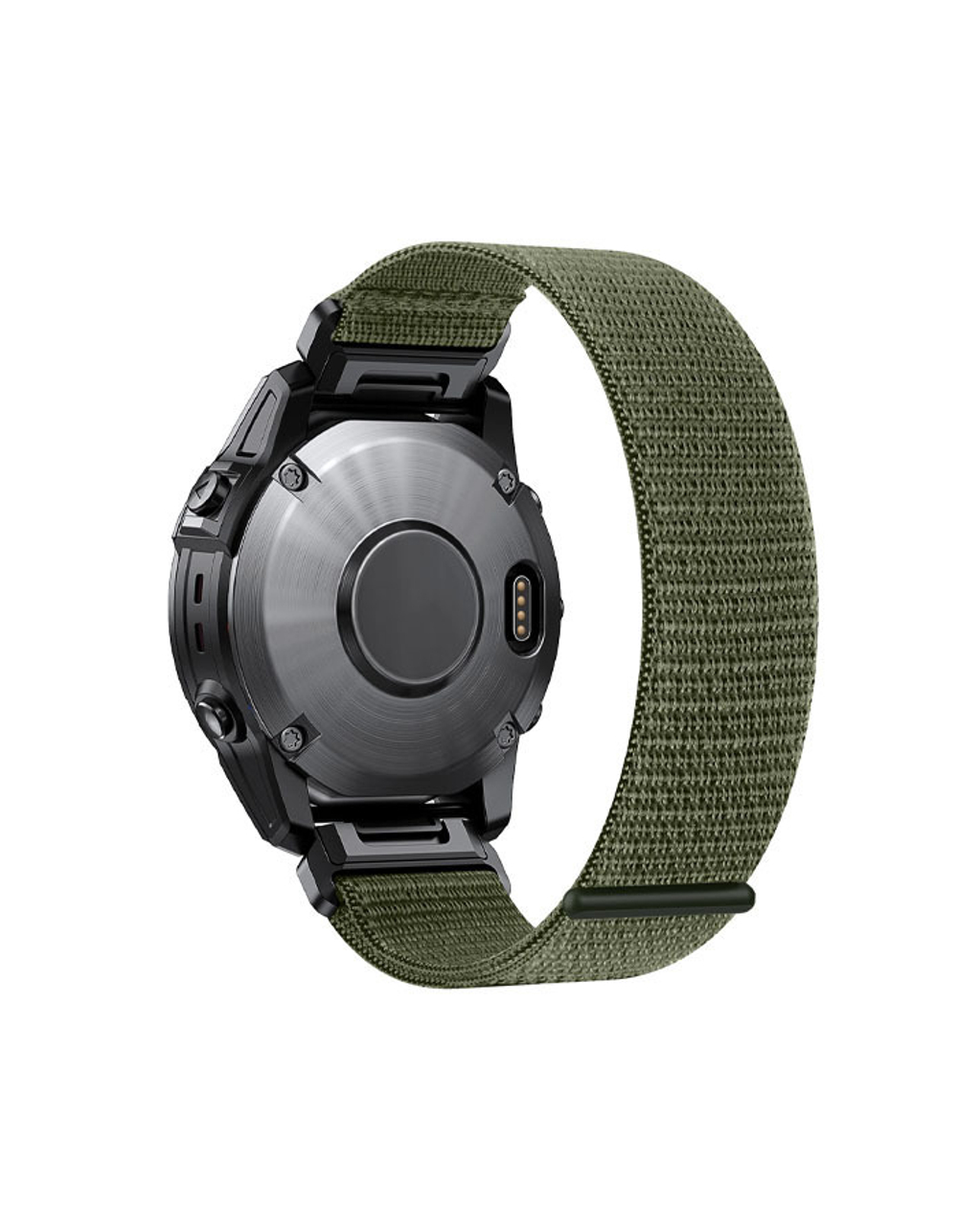 Ремешок TacFit 22 мм. для Garmin Fenix 7 / 6 / 5, Epix 2, Instinct/2, Marq/2. Велкро (цвет Зеленый -Хаки)