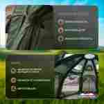 Пневмокаркасная юрта «Гармония» 5×5×2,5 м — для глэмпинга из ПВХ, зелёная