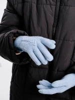 Перчатки теплые вязаные