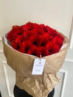 Букет из гербер в красном оттенке 25 шт