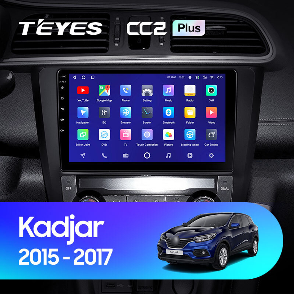 Teyes CC2 Plus 9"для Renault Kadjar 2015-2017