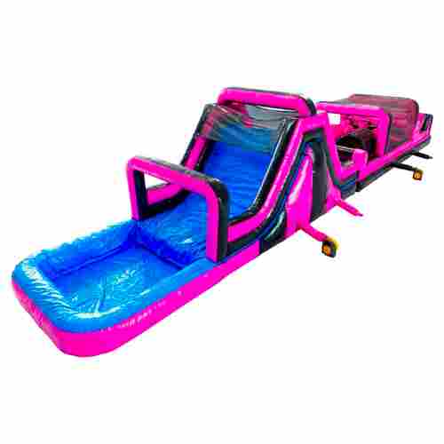 Коммерческая надувная полоса препятствий «Аква-Неон», 18×3×4 м