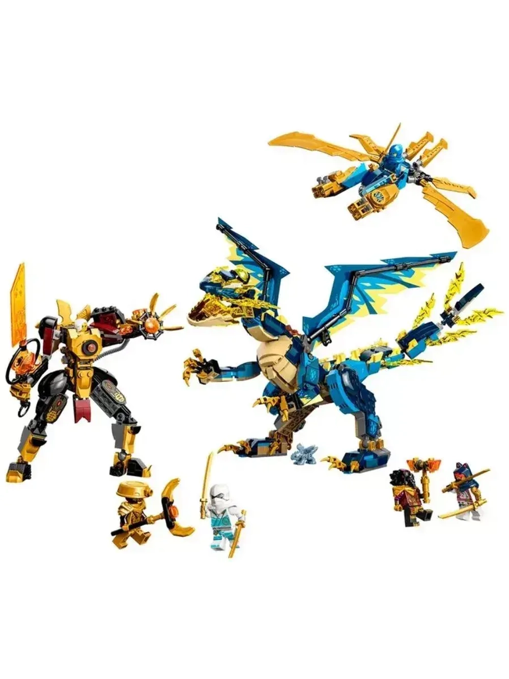 Конструктор Элементальный Дракон против Робота 1058 деталей