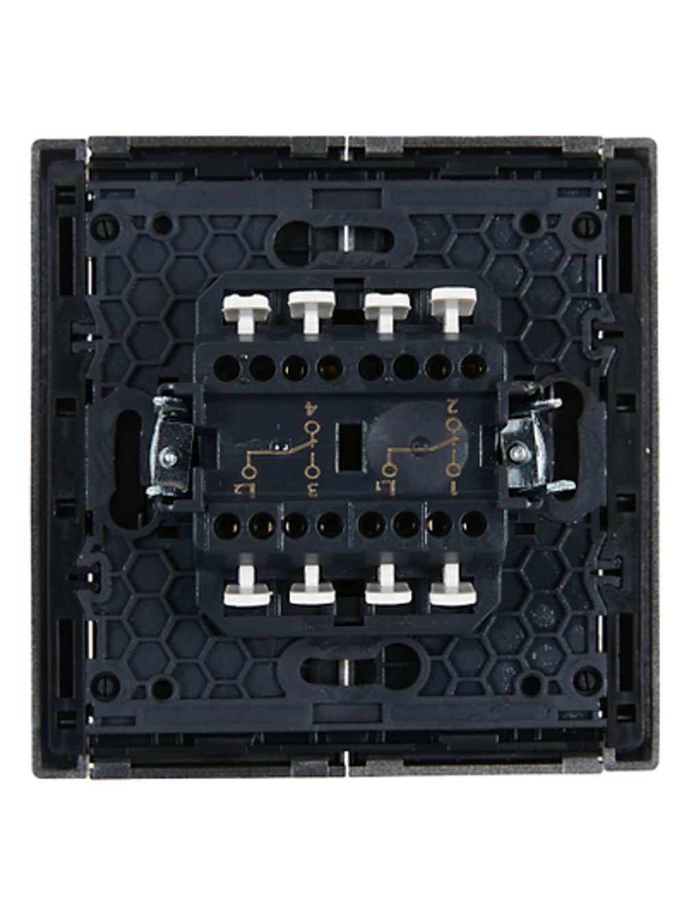 FORTE&PIANO Выключатель 2-клавишный проходной 10А FP507 сталь IEK