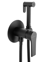 Смеситель с гигиеническим душем встраиваемый WONZON & WOGHAND BRILLIANT, Черный матовый (WW-88829079-MB)