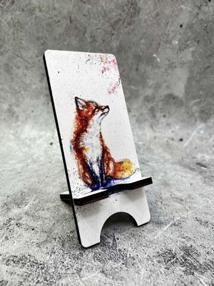 Подставка для телефона деревянная