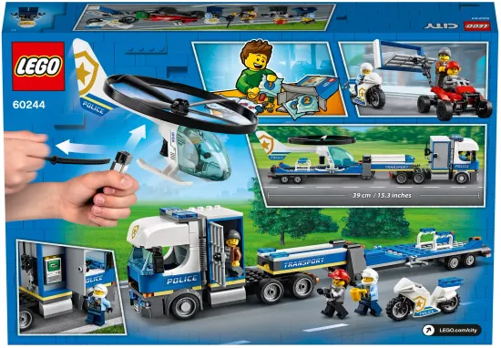LEGO Конструктор LEGO City Police 60244 Полицейский вертолётный транспорт, 317 дет.