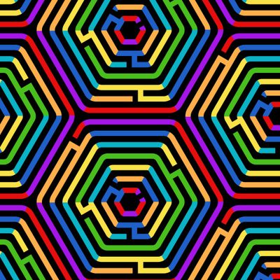 Лабиринт цветной