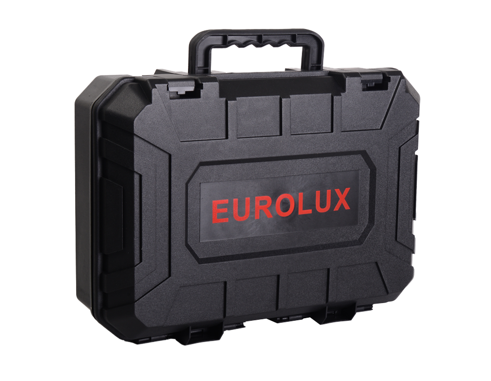 Углошлифовальная машина аккумуляторная Eurolux АУШМ-21Li/125 (в комплекте 2 АКБ и ЗУ) в кейсе