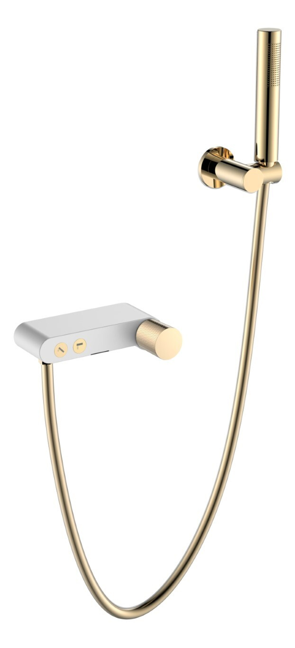 Boheme Смеситель STICK для ванны WHITE TOUCH GOLD