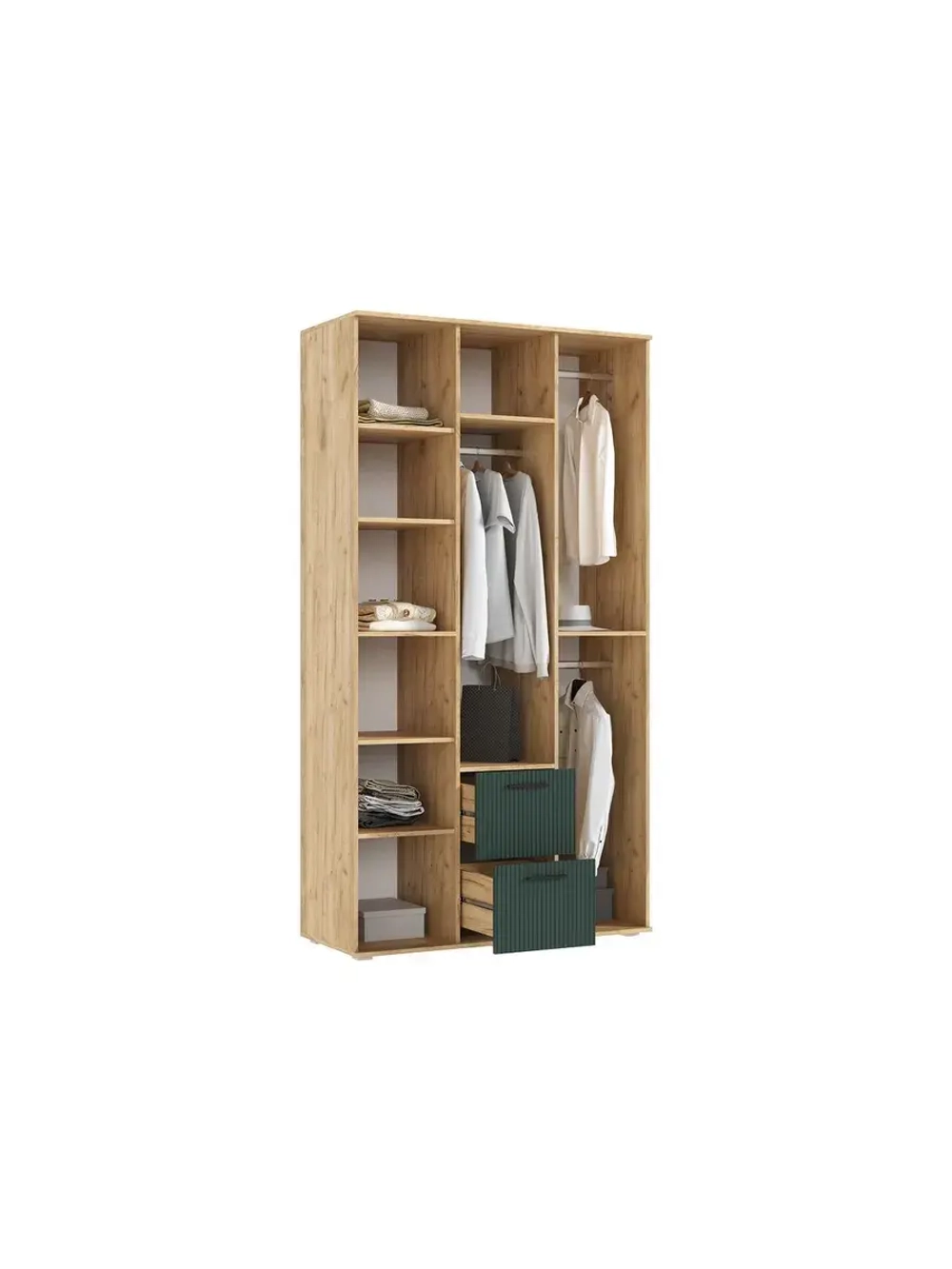 Шкаф для одежды 3 створки Браш Мени Грин 120х51х223