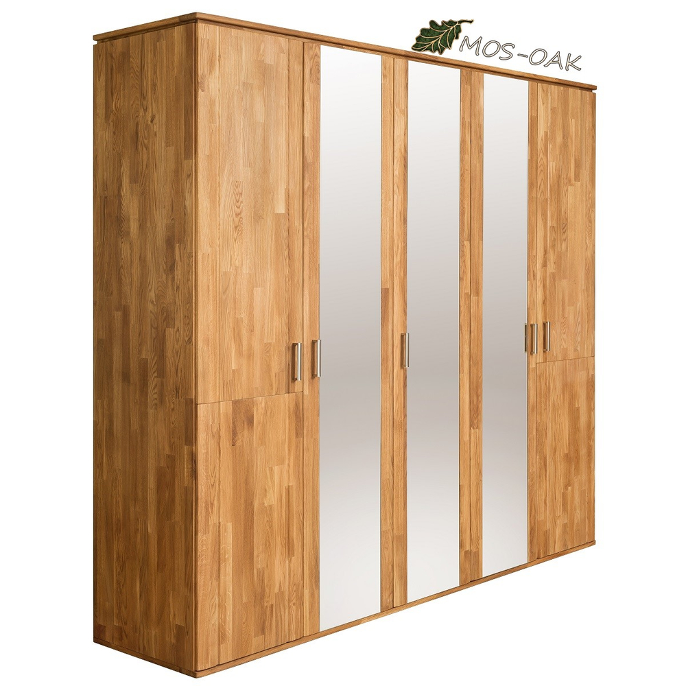 Шкаф платяной 4-дверный из массива дуба Follina