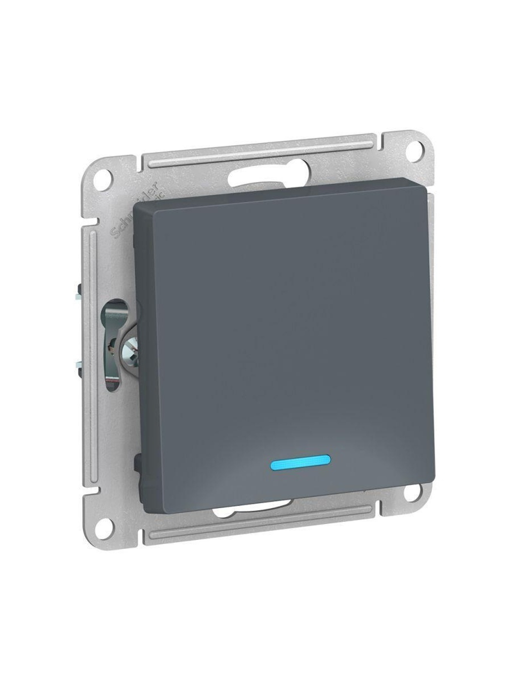 Выключатель 1-кл. СП AtlasDesign 10А IP20 (сх. 1а) 10AX с подсветкой механизм грифель SE ATN000713