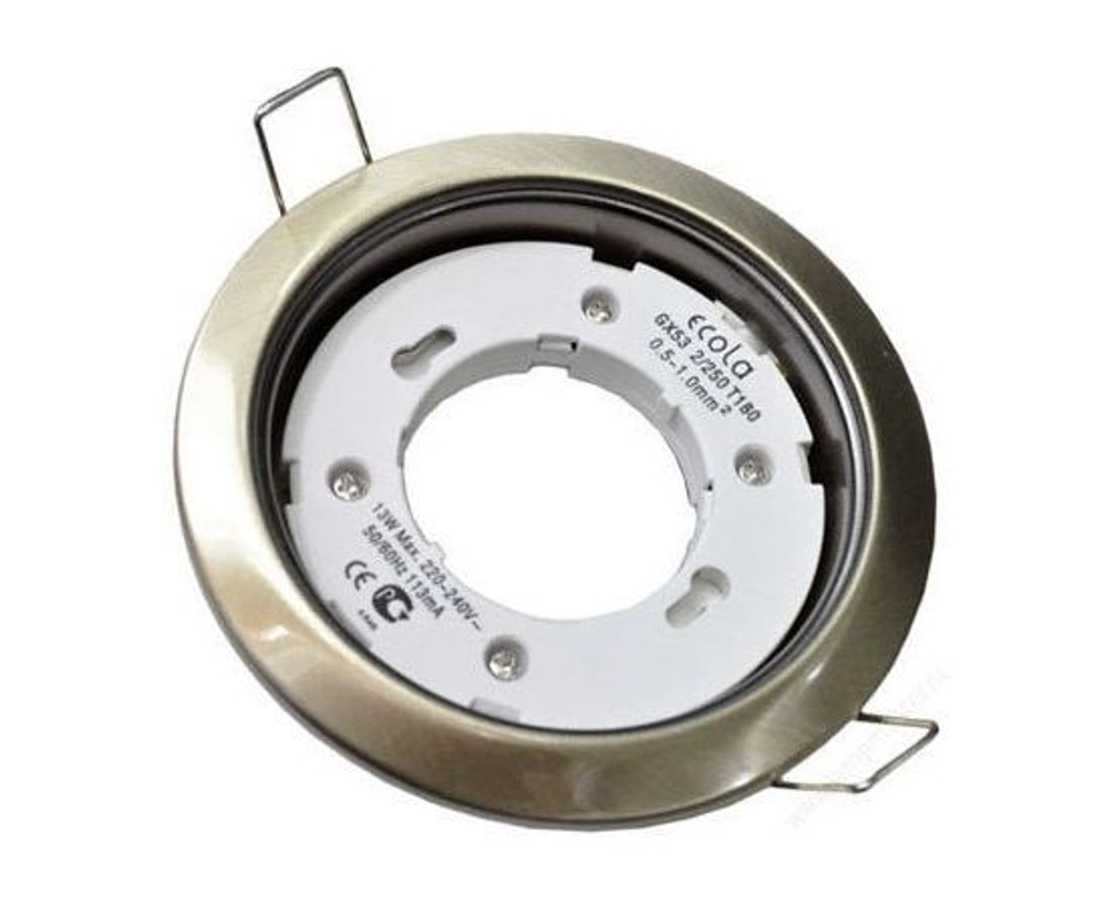 Светильник встраиваемый Ecola GX53-H4  Хром  38x106 FC53P2ECB 2 шт